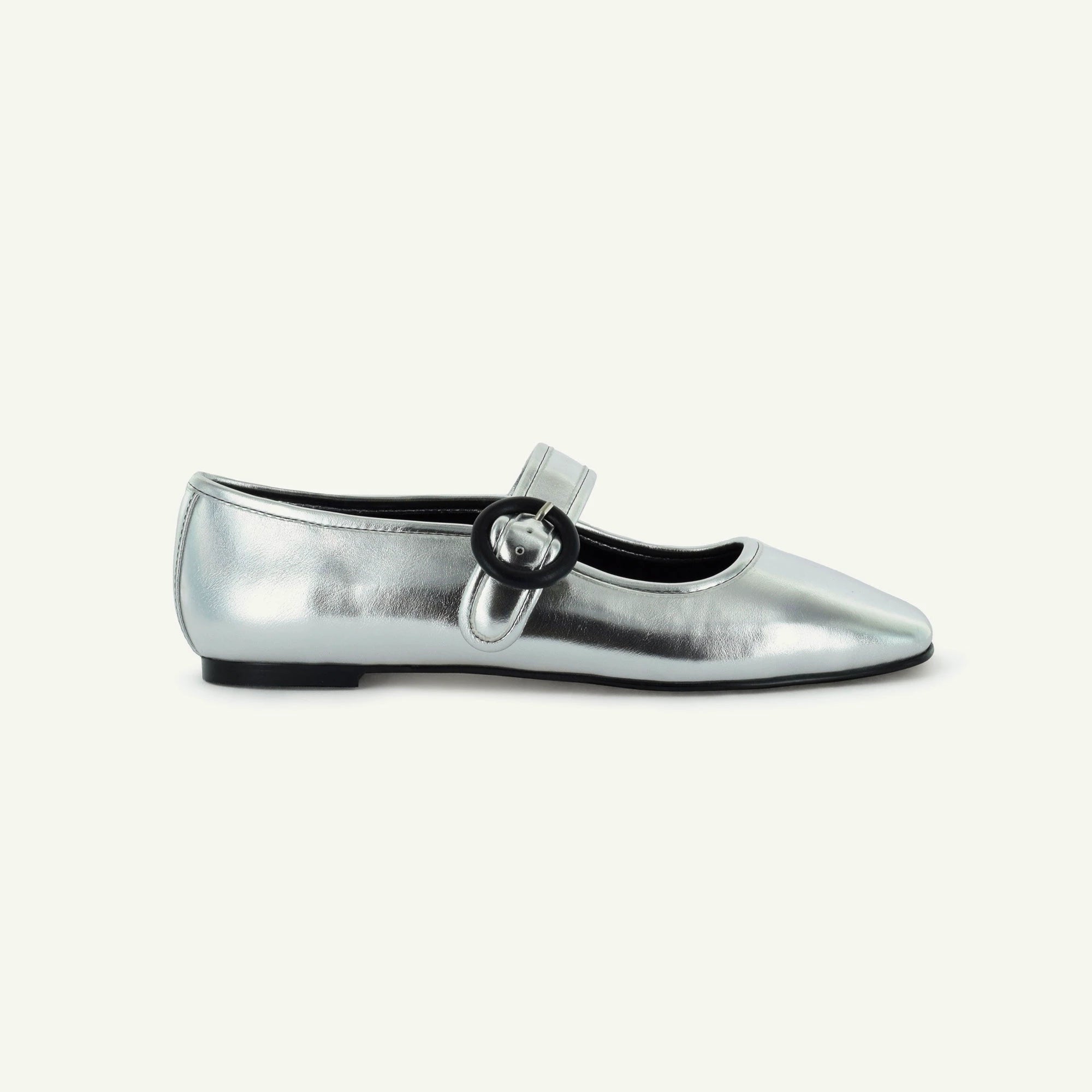 MARIANA: FLAT MARY JANE - SILVER