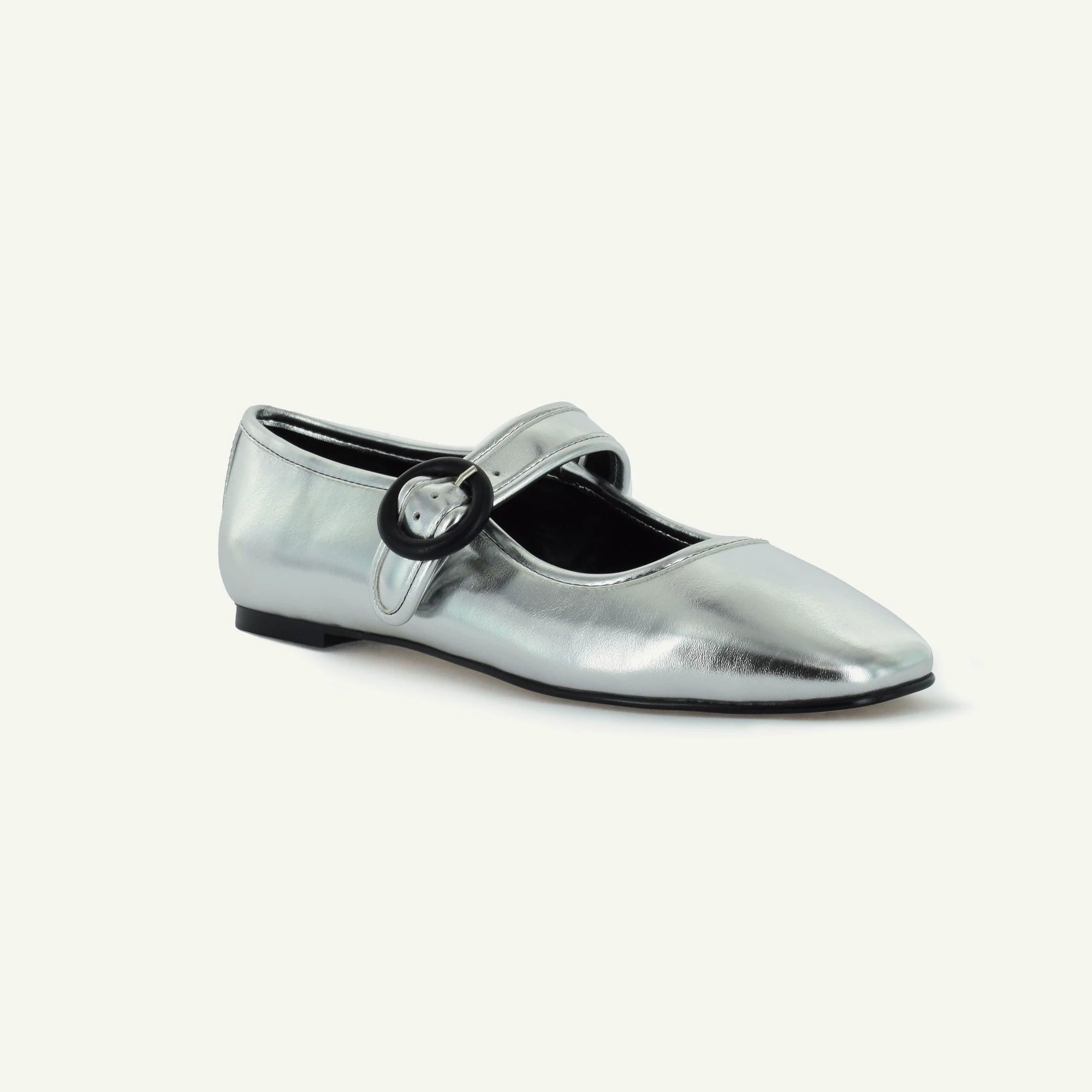 MARIANA: FLAT MARY JANE - SILVER